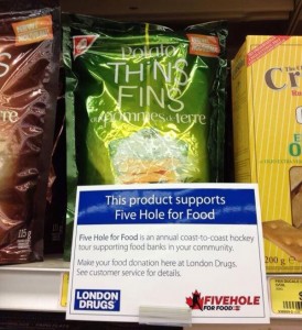 Five Hole For Food presence at London Drugs! Photo credit to <a href="https://twitter.com/phil_jong" target="_blank">Phil Jong</a>. FiveHole