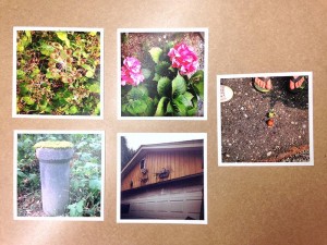 A collection of 4”x4” prints from Instagram.