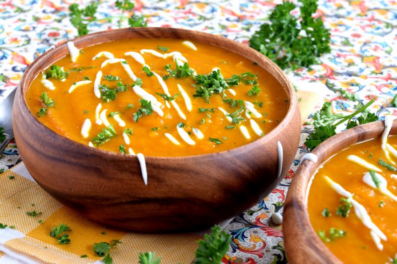 Roasted carrot and ginger soup