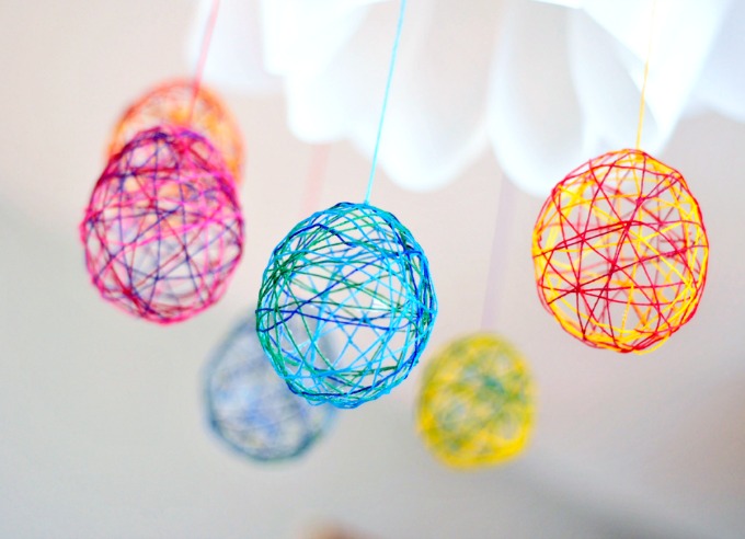 DIY Easter - string eggs