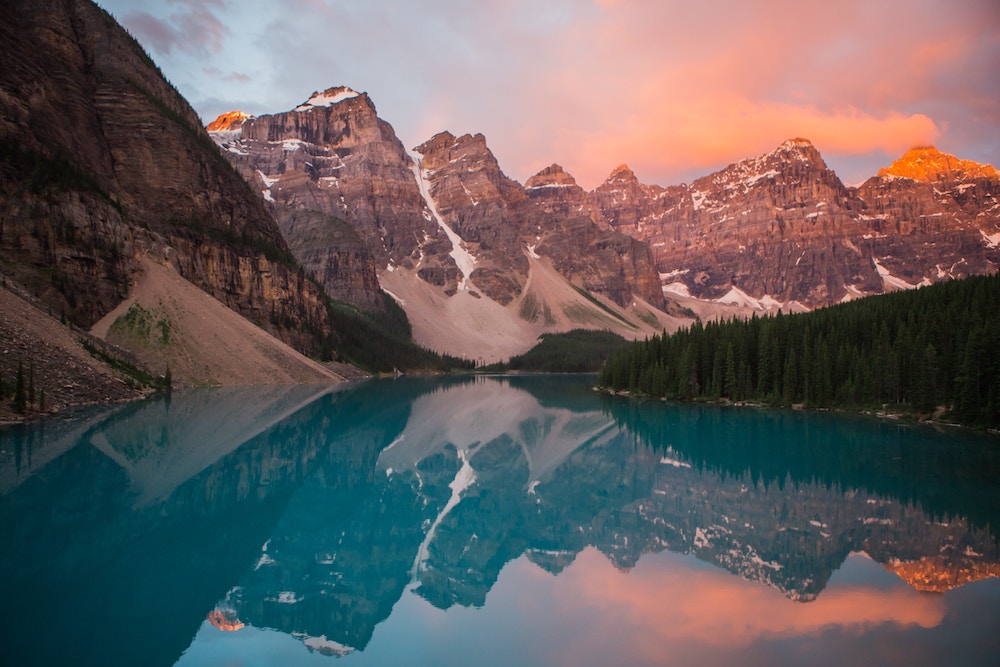 Lake Moraine Canada Sunrise Sunset London Drugs 