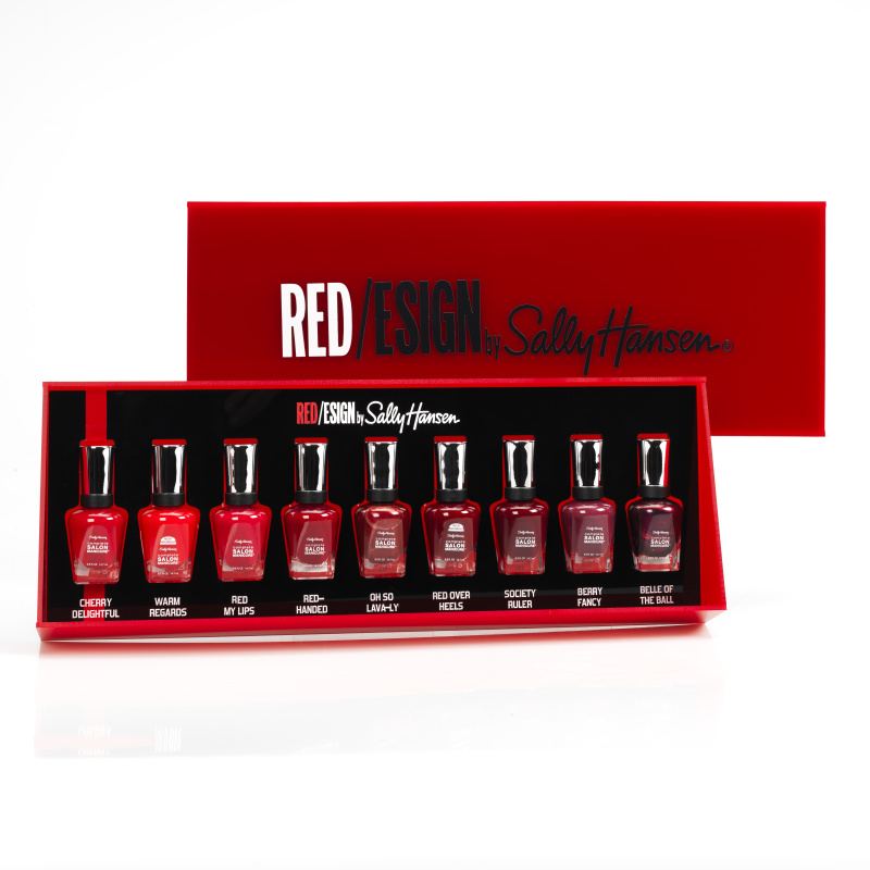 Sally Hansen Red/esign Nail Gift Set Nine Shades Red Polish