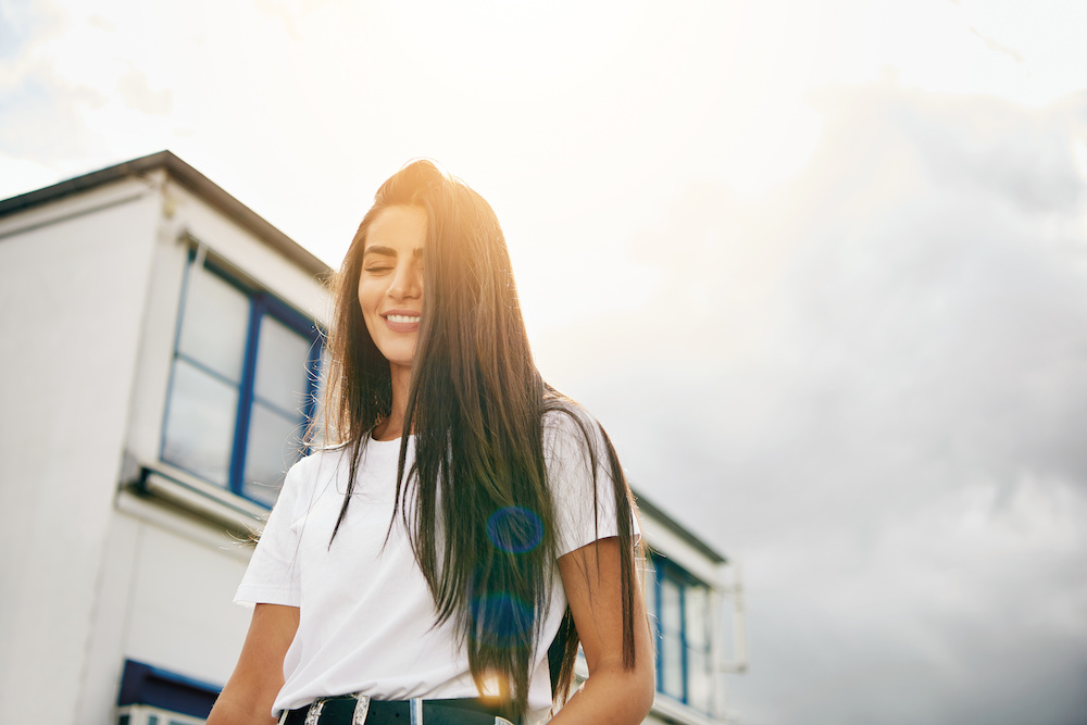 Young Woman in the City - Anti Pollution Products London Drugs Beauty