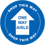 One Way Aisle Floor Decal