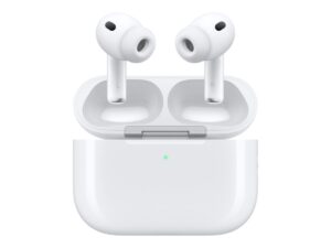 Apple AirPods 3 in an open charging case.